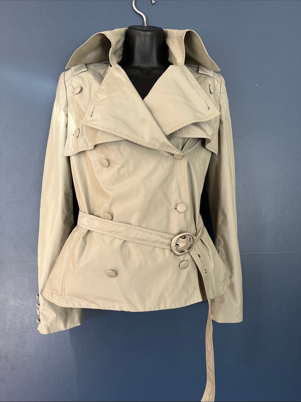 Pre owned Stella McCartney Women's Beige Double-Breasted Trench Coat size 38 (4)